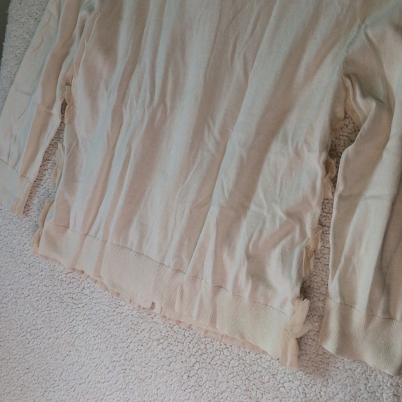 sale J crew ivory cardigan szM frill duo - Picture 3 of 6